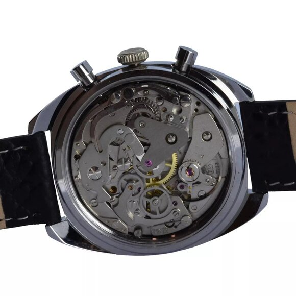 Rare Silver Oriosa Men's 38mm Manual Chronograph Watch Swiss 17J Valjoux 7733! - Picture 6 of 9